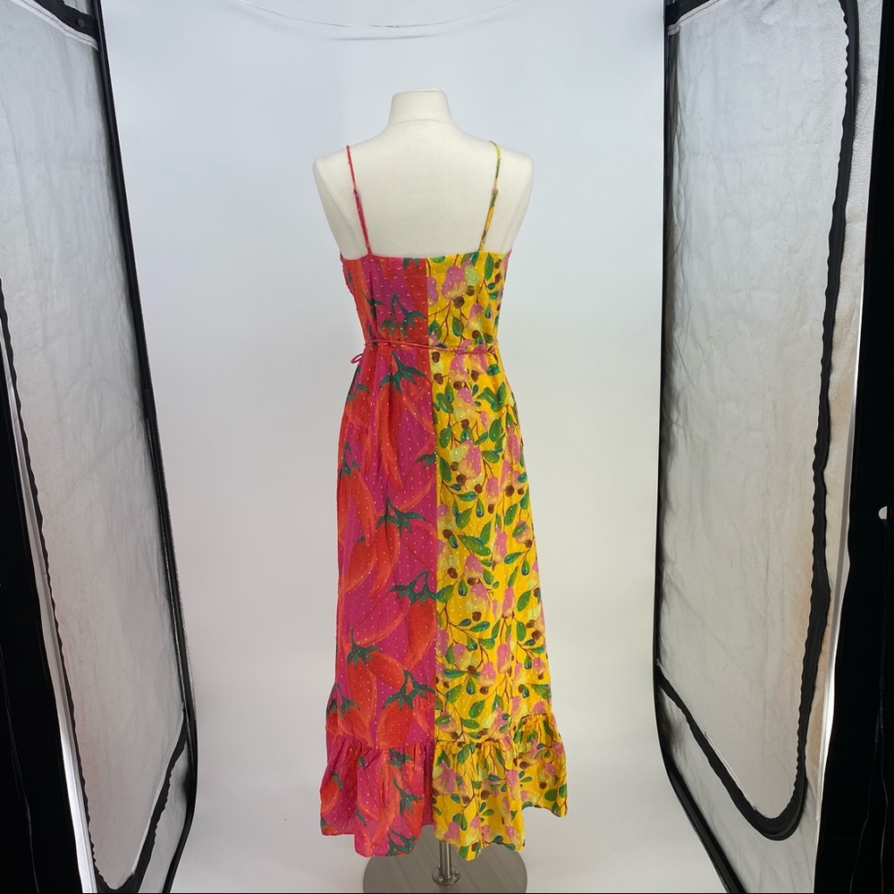 Farm Rio Garden Mix Maxi Wrap Floral Dress NWT - Picture 8 of 17